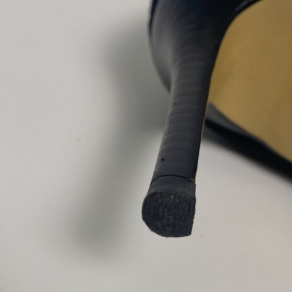 Lattice et Cie Black Knit Sock Booties Pointed Toe Stiletto Heels Sz 8 - Picture 9 of 11